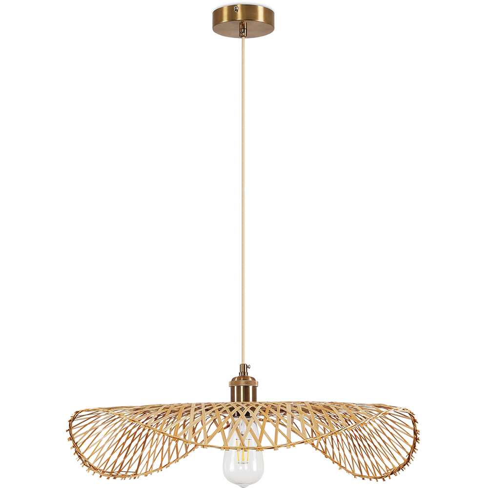  Buy Hanging Lamp Design Boho Bali Woven Bamboo - Imani Gold 60001 - in the UK