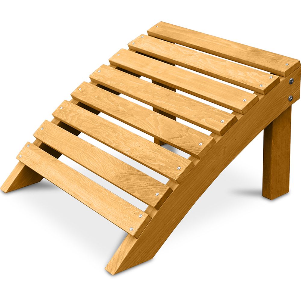  Buy Garden Chair Footrest Adirondack Wood Outdoor Furniture - Anela Natural wood 60006 - in the UK