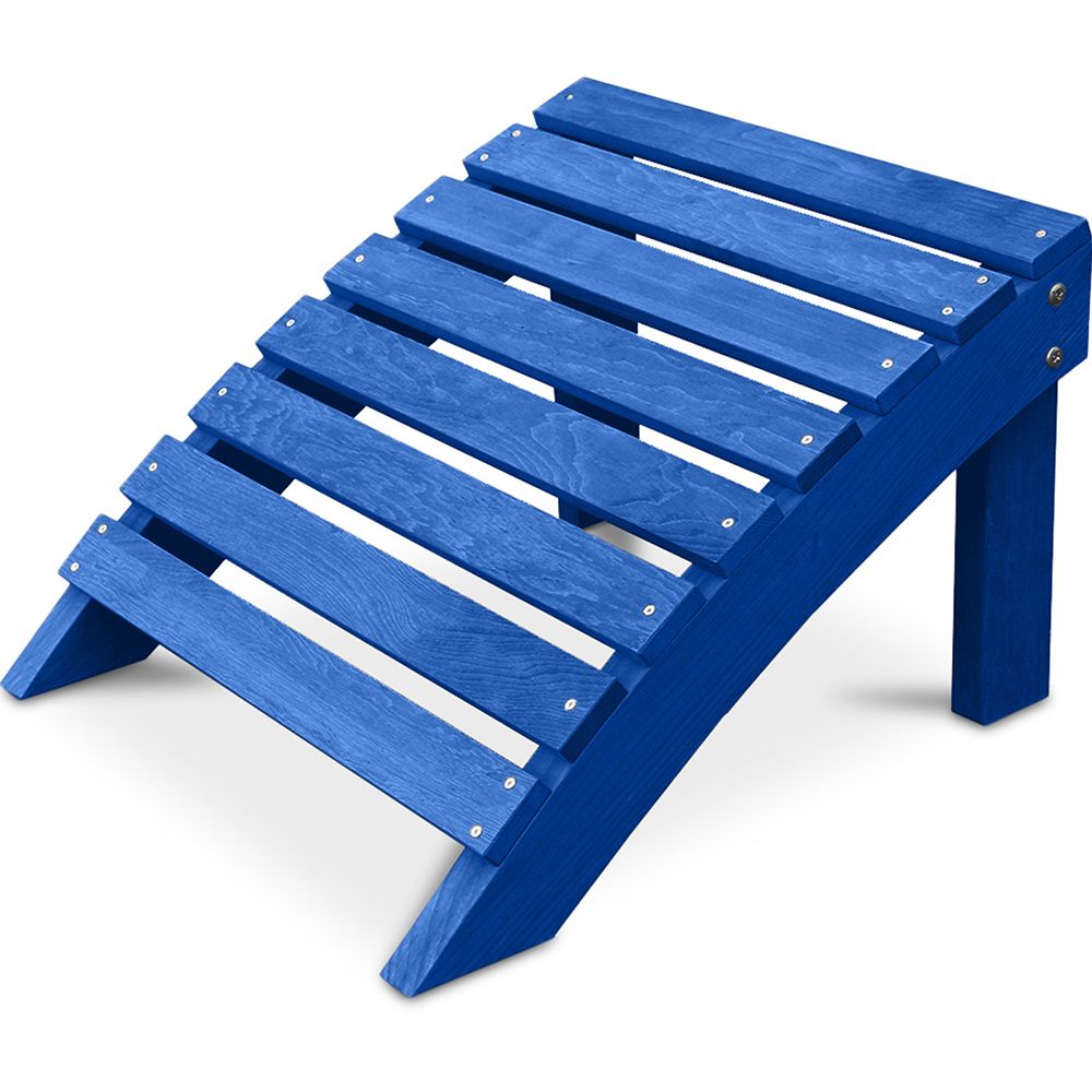  Buy Garden Chair Footrest Adirondack Wood Outdoor Furniture - Anela Blue 60006 - in the UK