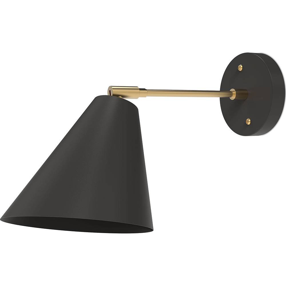  Buy Wall lamp with adjustable shade in scandinavian style, metal - Roser Black 60022 - in the UK