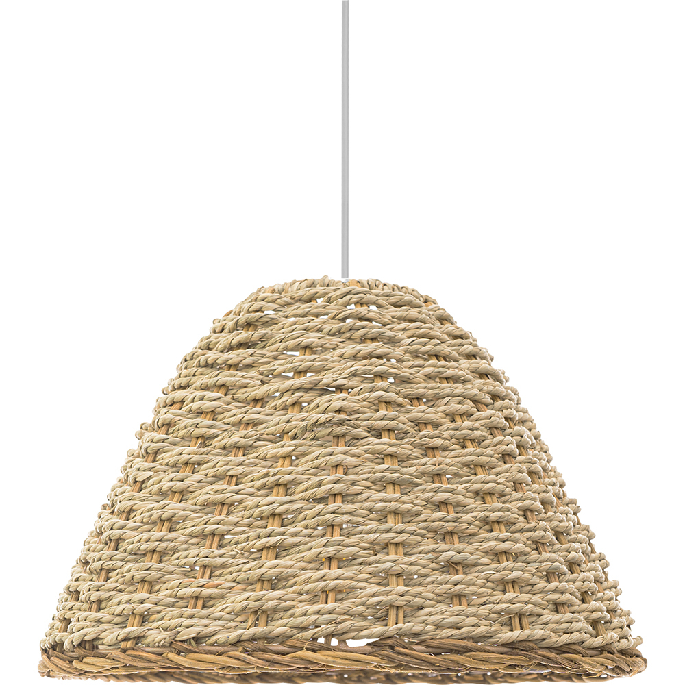  Buy Hanging Lamp Boho Bali Design Natural Rattan - Ter Natural wood 60032 - in the UK