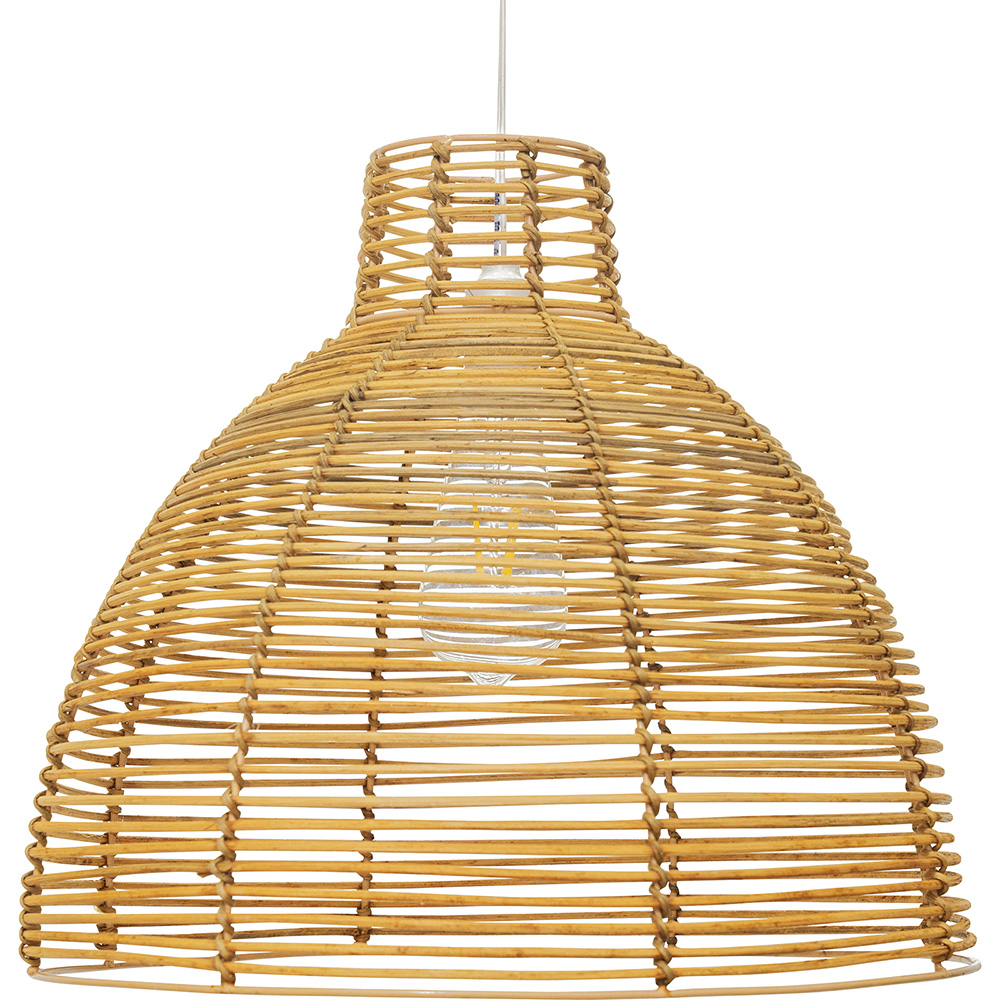  Buy Hanging Lamp Boho Bali Design Natural Rattan - Din Natural wood 60033 - in the UK
