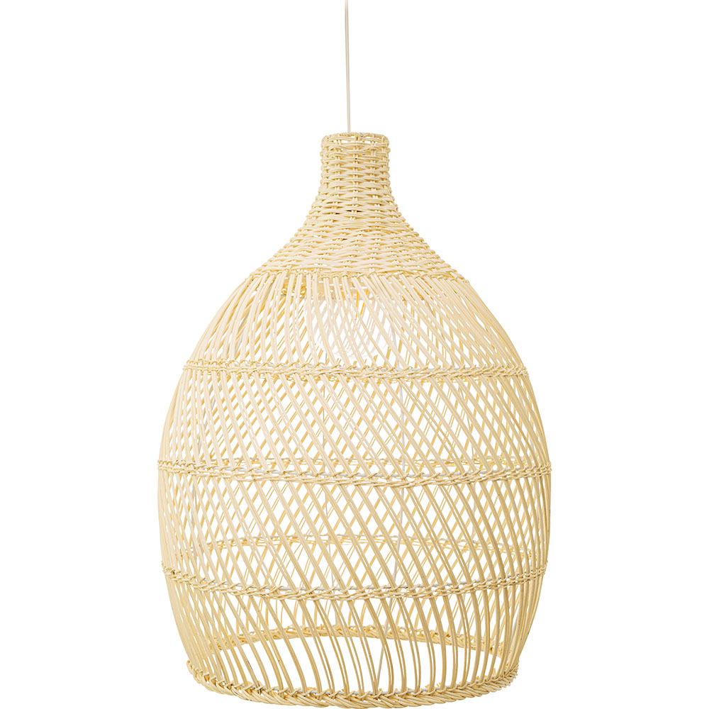  Buy Hanging Lamp Boho Bali Design Natural Rattan - Duc Natural wood 60039 - in the UK