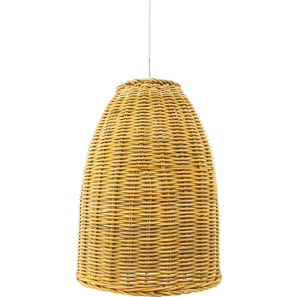  Buy Hanging Lamp Boho Bali Design Natural Rattan - Cam Natural wood 60041 - in the UK