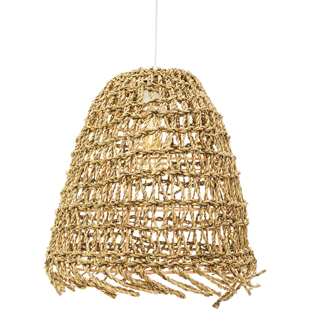 Buy Hanging Lamp Boho Bali Design Natural Rattan - Chiwa Natural wood 60049 - in the UK