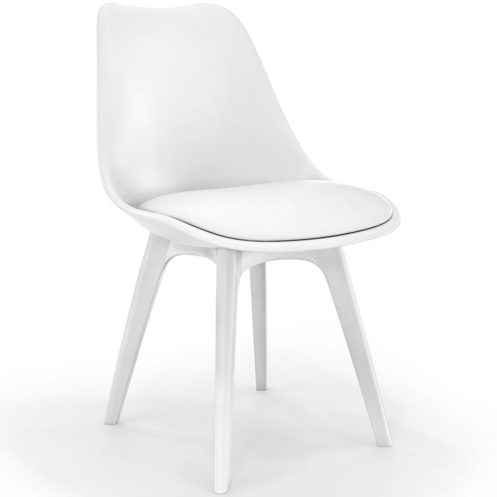 Buy Premium Brielle Scandinavian Design chair with cushion White 59277 - in the UK