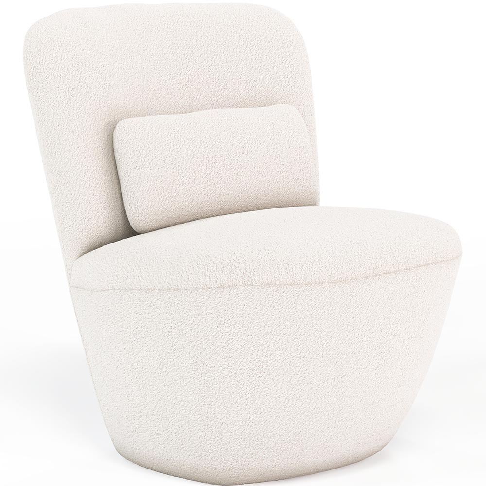  Buy White boucle ​armchair - upholstered - Caroline White 60071 - in the UK