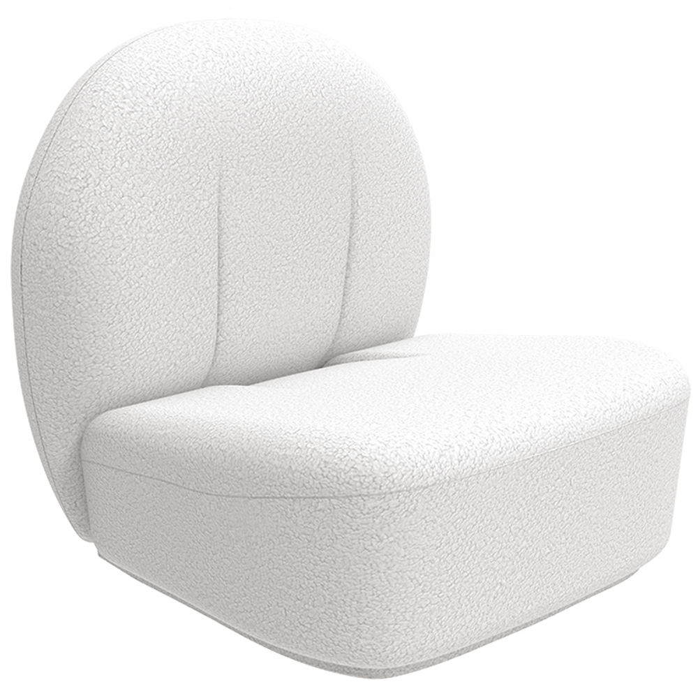  Buy White boucle ​armchair - upholstered - Sabine White 60072 - in the UK