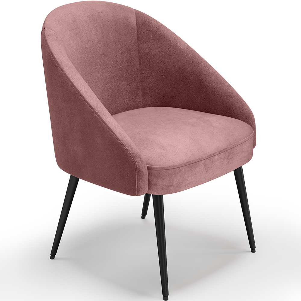  Buy Dining Chair Upholstered Velvet - Cenai Pink 60076 - in the UK