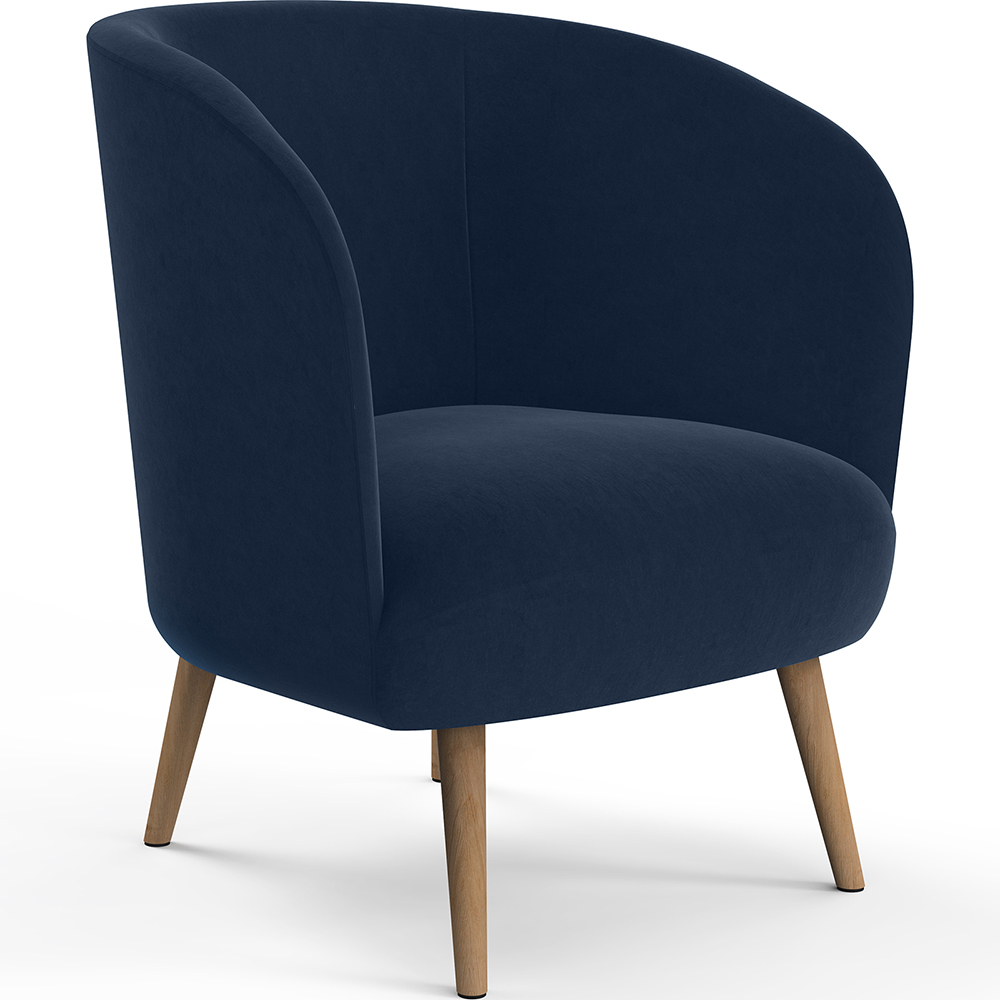  Buy Velvet upholstered armchair - Rese Dark blue 60083 - in the UK