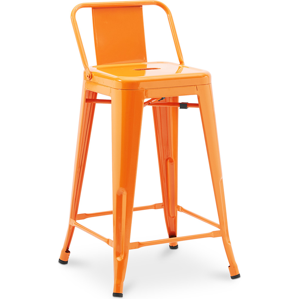  Buy Bar Stool with Backrest - Industrial Design - 60cm - New Edition - Metalix Orange 60126 - in the UK