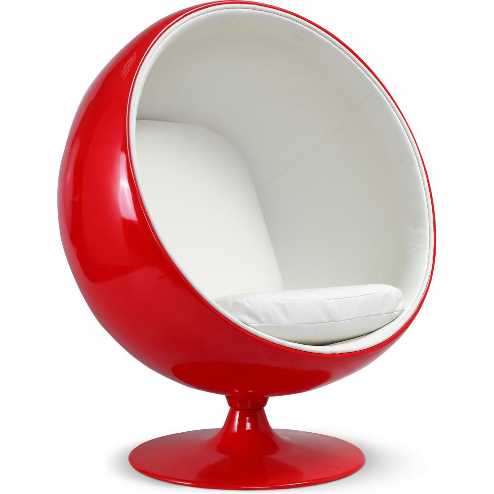  Buy Red Ballon Chair - Faux Leather White 19541 - in the UK