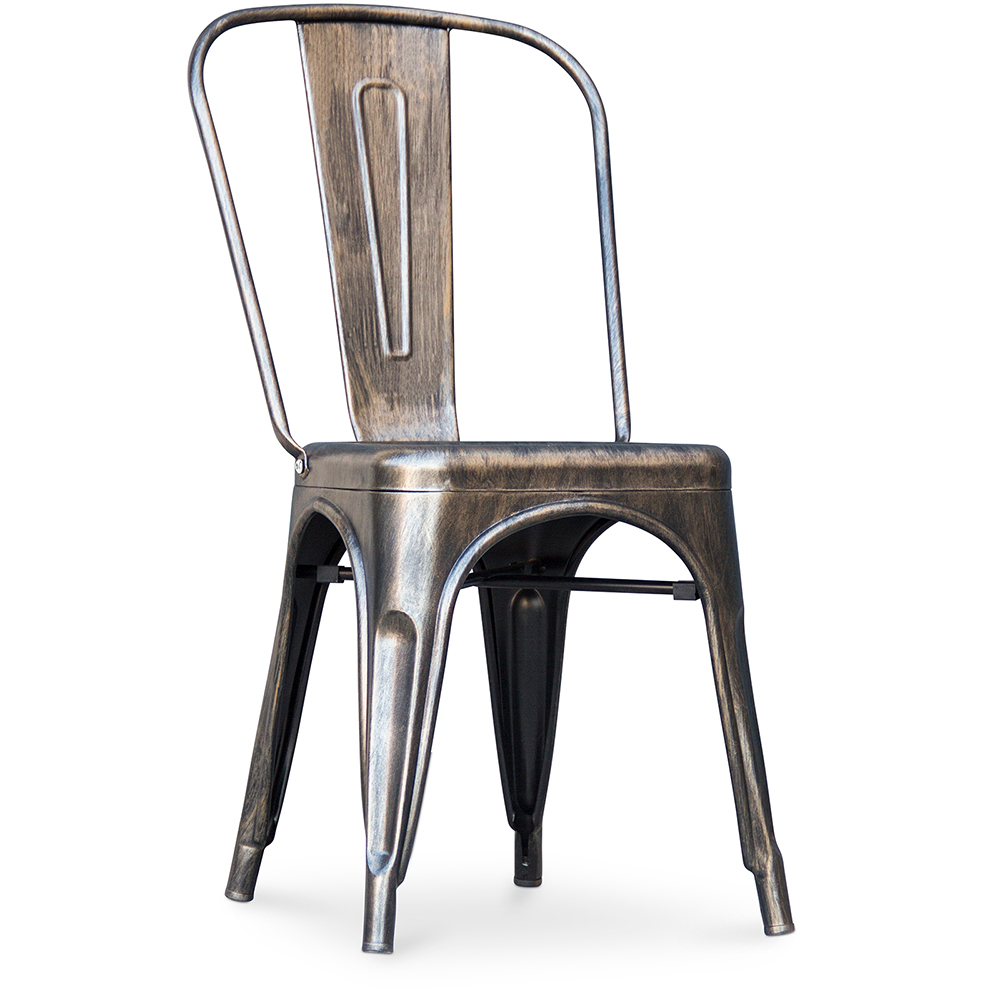 Buy Dining chair Bistrot Metalix industrial Metal - New Edition Metallic bronze 60136 - in the UK