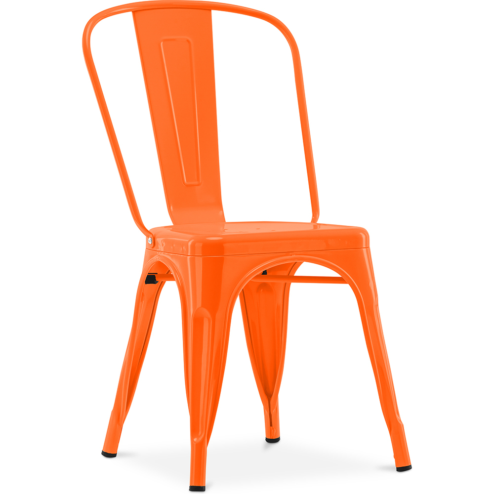  Buy Dining chair Bistrot Metalix industrial Metal - New Edition Orange 60136 - in the UK