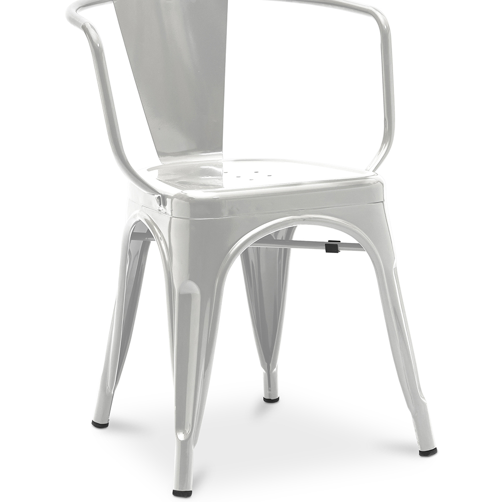  Buy Dining Chair with armrest Bistrot Metalix industrial Metal - New Edition Steel 60140 - in the UK