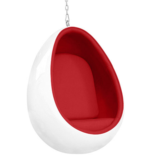  Buy Suspension Ele Chair Style - White Exterior - Fabric Red 16504 - in the UK