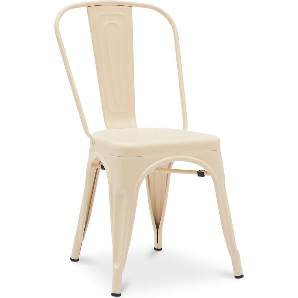  Buy Dining chair Bistrot Metalix industrial Matte Metal - New Edition Cream 60147 - in the UK