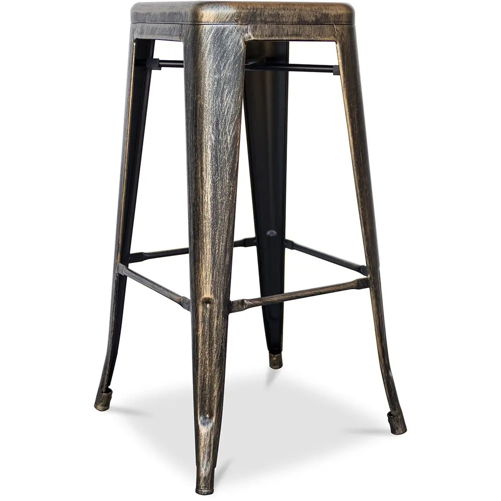  Buy Bar Stool – Industrial Style – Steel – 76 cm – Metalix Metallic bronze 60148 - in the UK