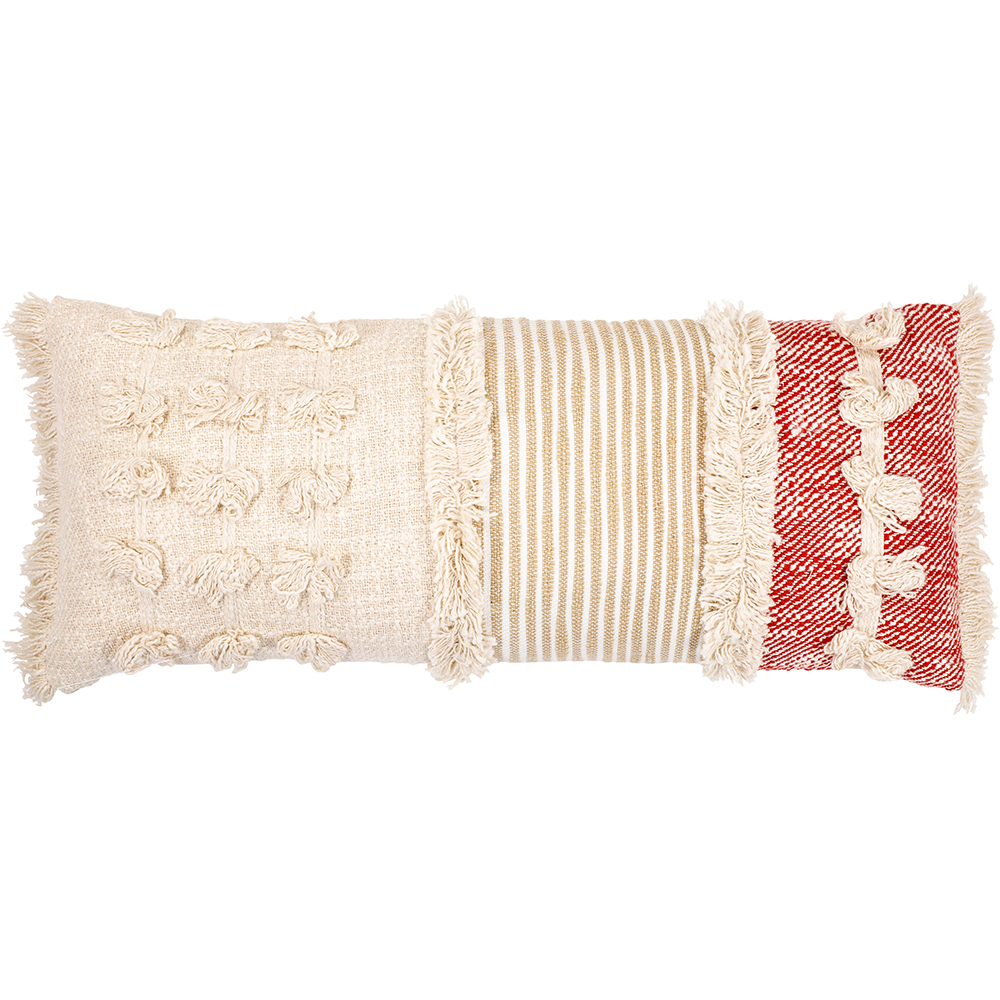  Buy Rectangular Cushion in Boho Bali Style, Cotton cover + filling - Evanora Multicolour 60180 - in the UK