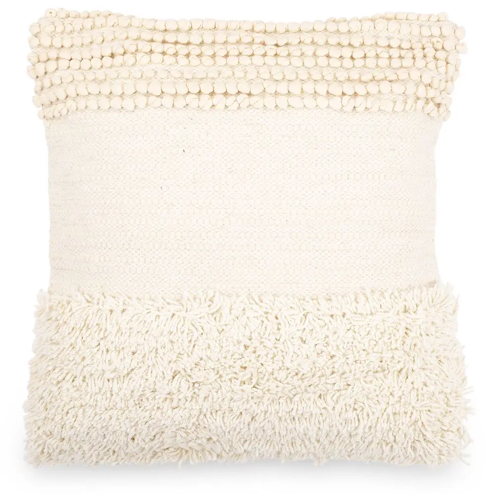 Buy Square Cushion in Boho Bali Style, Cotton & Wool cover + filling - Margaret White 60188 - in the UK