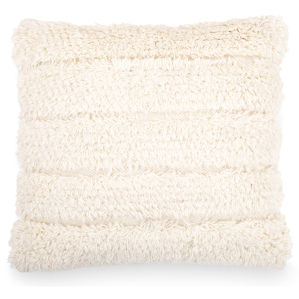  Buy Boho Bali Style Wool Cushion cover + filling - Akasha White 60190 - in the UK