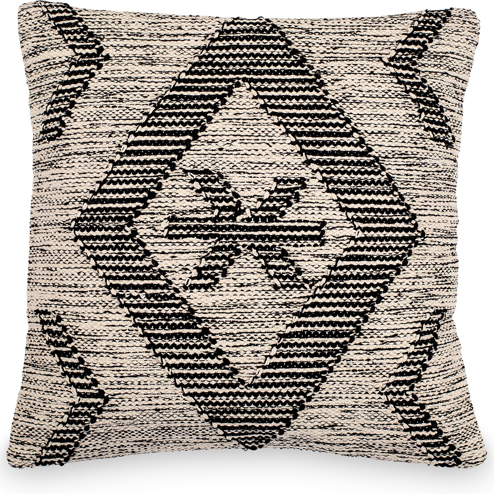  Buy Square Cotton Cushion in Boho Bali Style cover + filling - Rose Black 60192 - in the UK