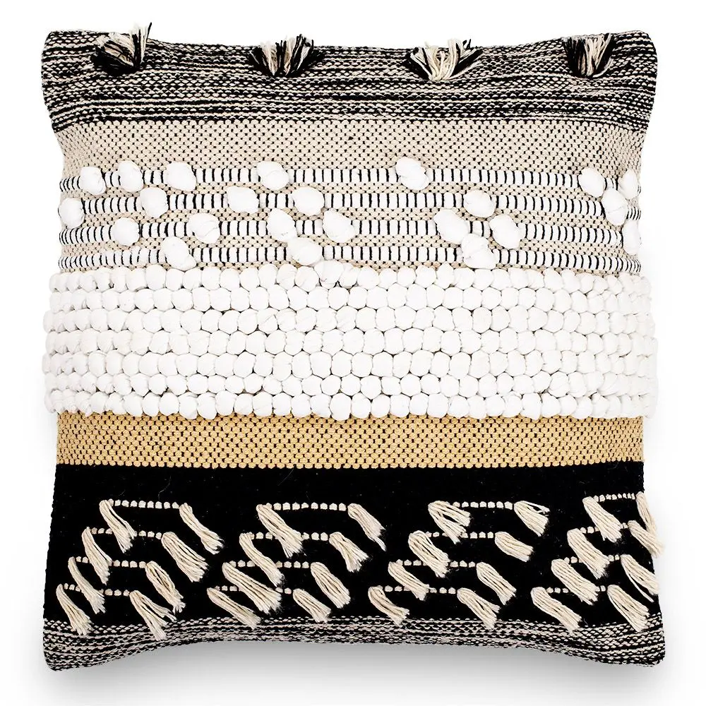  Buy Square Cotton Cushion in Boho Bali Style cover + filling - Claudia Multicolour 60215 - in the UK