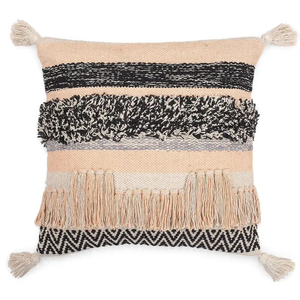  Buy Square Cotton Cushion in Boho Bali Style cover + filling - Ava Multicolour 60228 - in the UK
