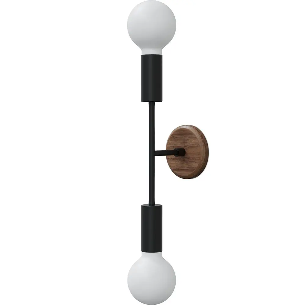 Buy Wall lamp in scandinavian style, metal and wood - Gert Dark Wood 60233 - in the UK