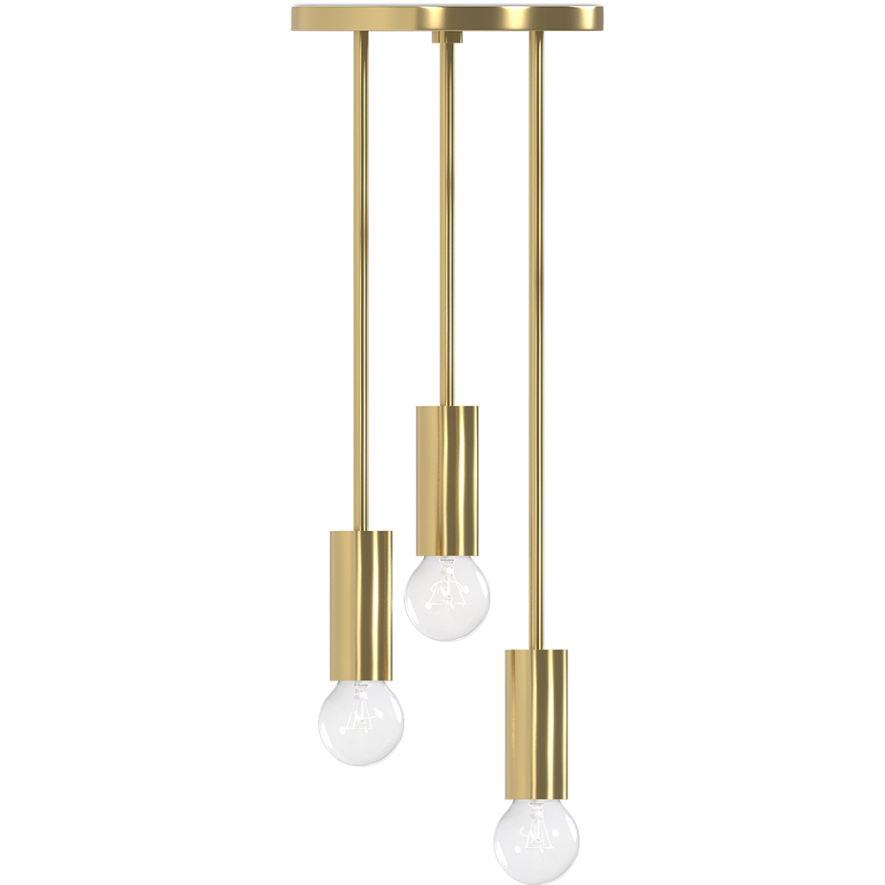  Buy Cluster pendant lamp in modern style, brass - Treck Gold 60236 - in the UK