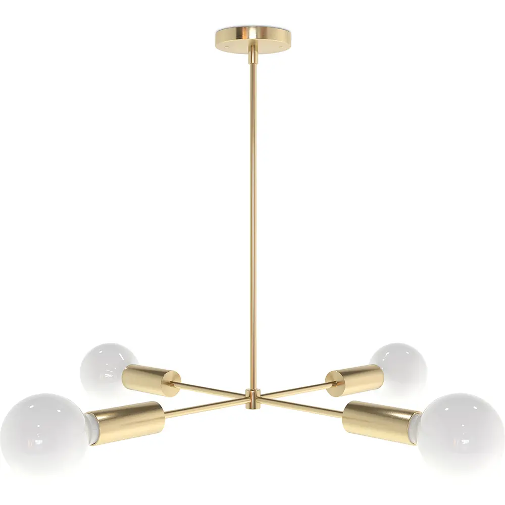  Buy Modern pendant chandelier, brass - Senay Gold 60237 - in the UK