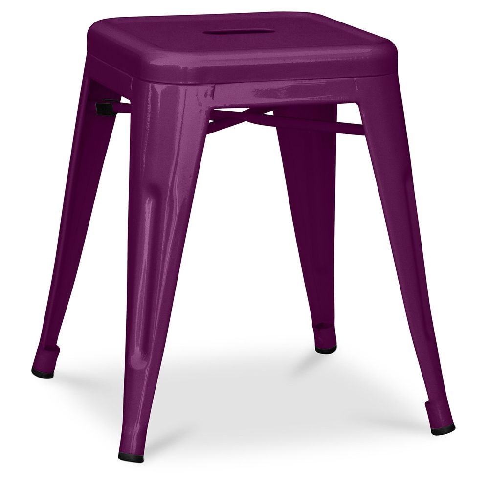 Buy Industrial Design Stool - 45cm - New Edition - Metalix Purple 60139 - in the UK