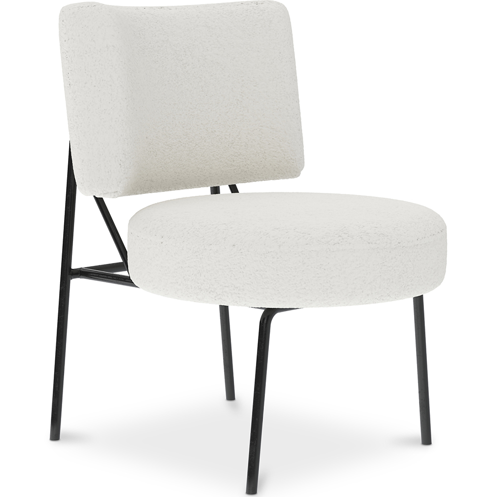  Buy White boucle upholstered dining chair - Hebay White 60337 - in the UK