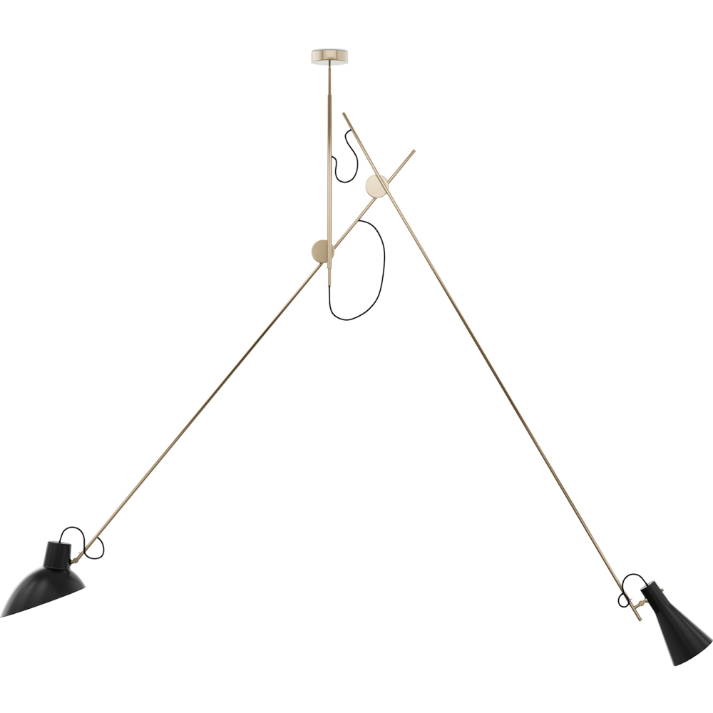  Buy Pendant lamp with 2 adjustable arms in modern style - Lemi Gold 60388 - in the UK