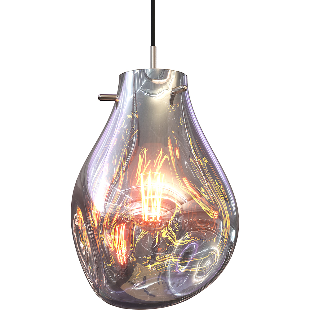  Buy Glass pendant lamp - Nerva Silver 60395 - in the UK