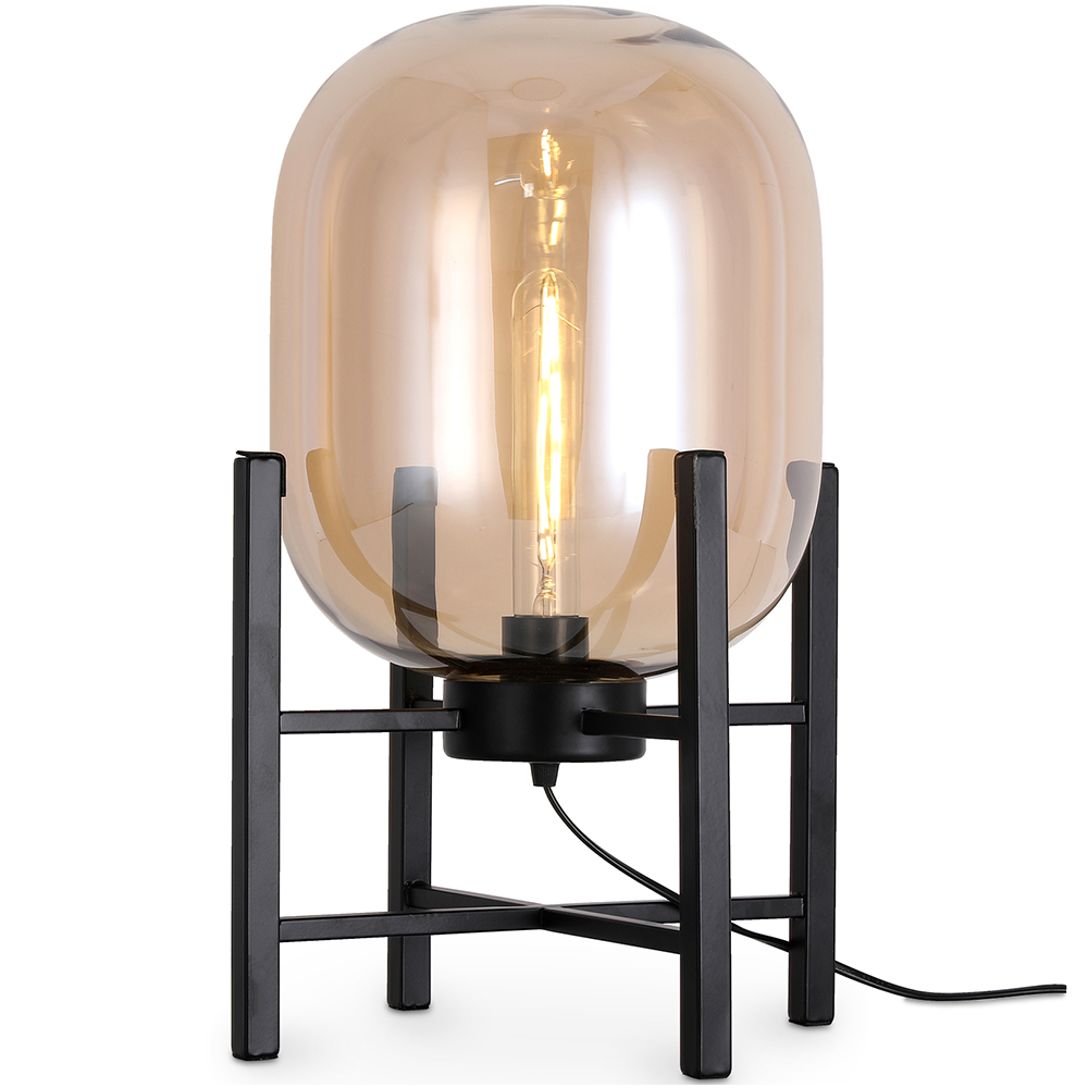  Buy Table lamp in modern design, metal and glass - Crada Amber 60396 - in the UK