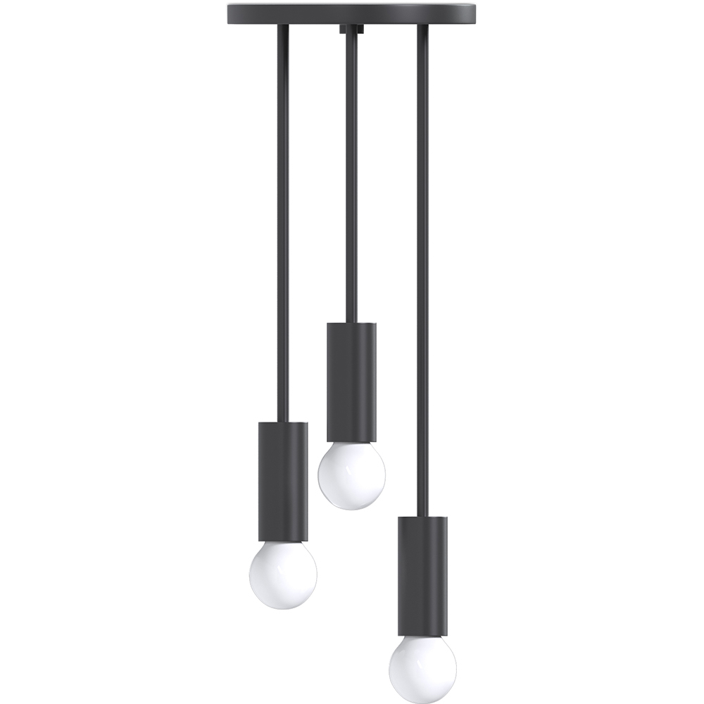  Buy Cluster pendant lamp in scandinavian style, metal - Treck Black 60235 - in the UK