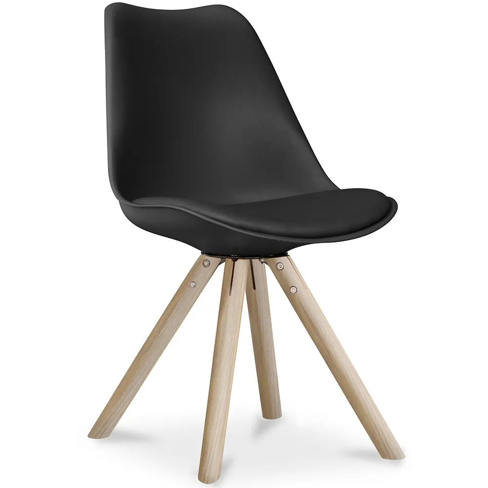  Buy Premium Scandinavian design Brielle chair with Cushion Black 58292 - in the UK