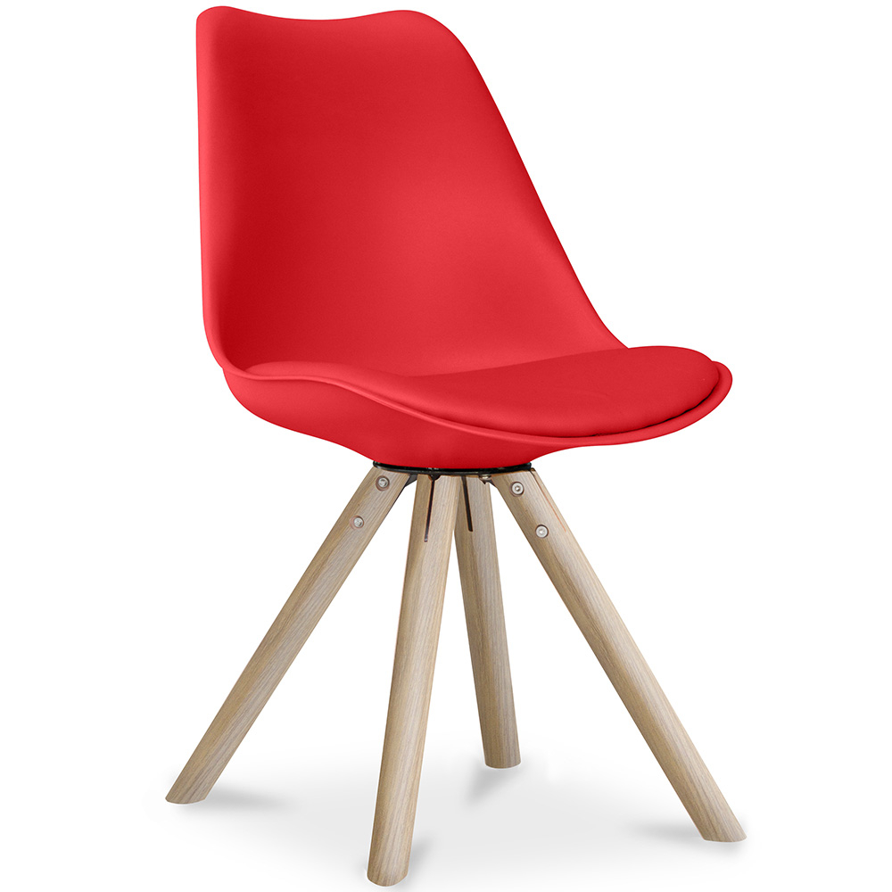  Buy Premium Scandinavian design Brielle chair with Cushion Red 58292 - in the UK