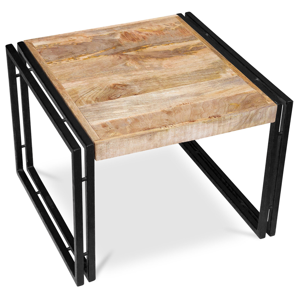  Buy Onawa vintage industrial style small coffee table Natural wood 58461 - in the UK