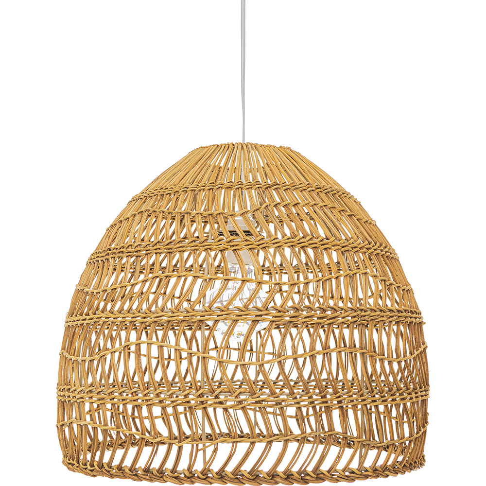  Buy Rattan Ceiling Lamp - Boho Bali Design Pendant Lamp - 60cm - Seam Natural wood 60440 - in the UK
