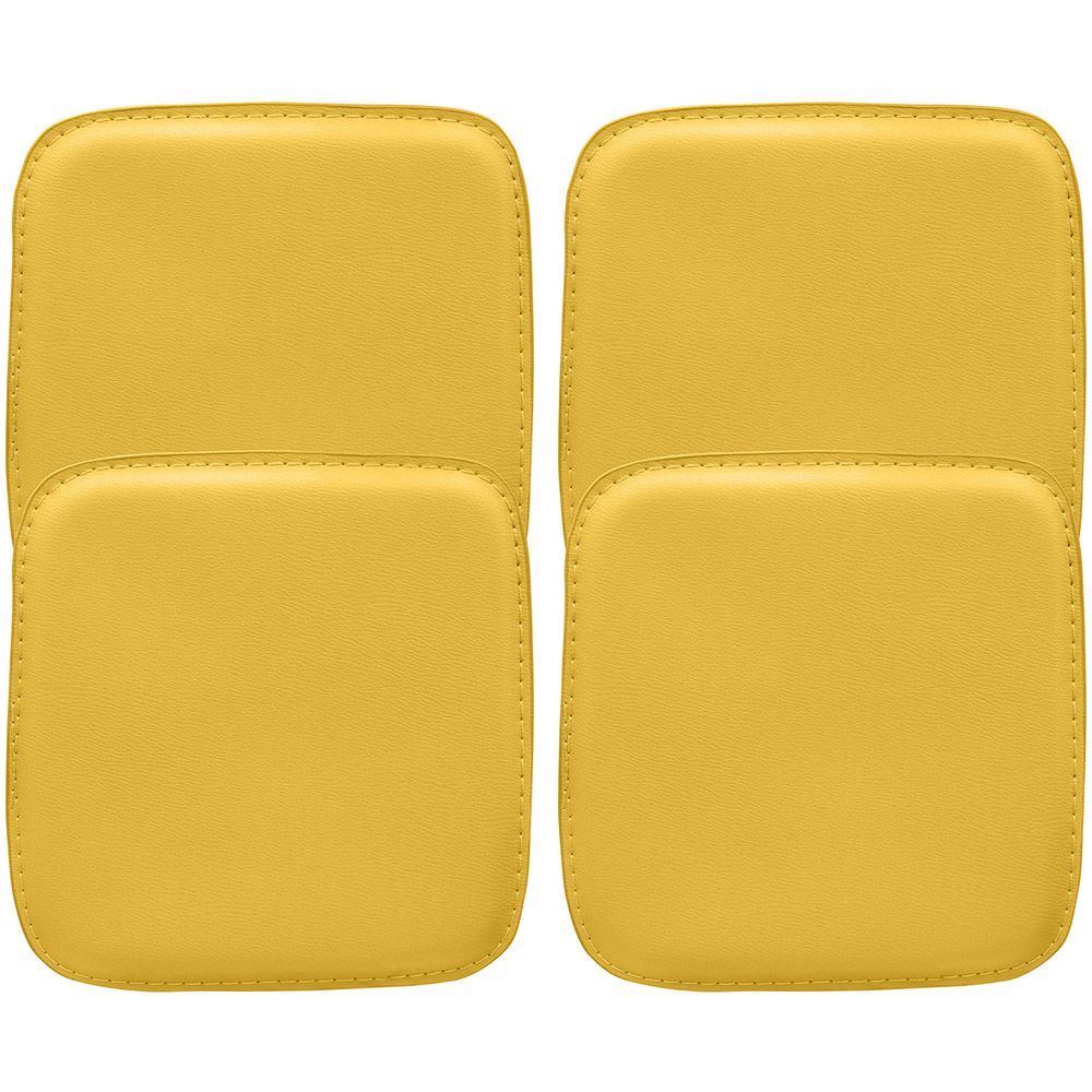  Buy Pack of 4 Magnetic Cushions for Stool - Faux Leather - Metalix Yellow 60463 - in the UK