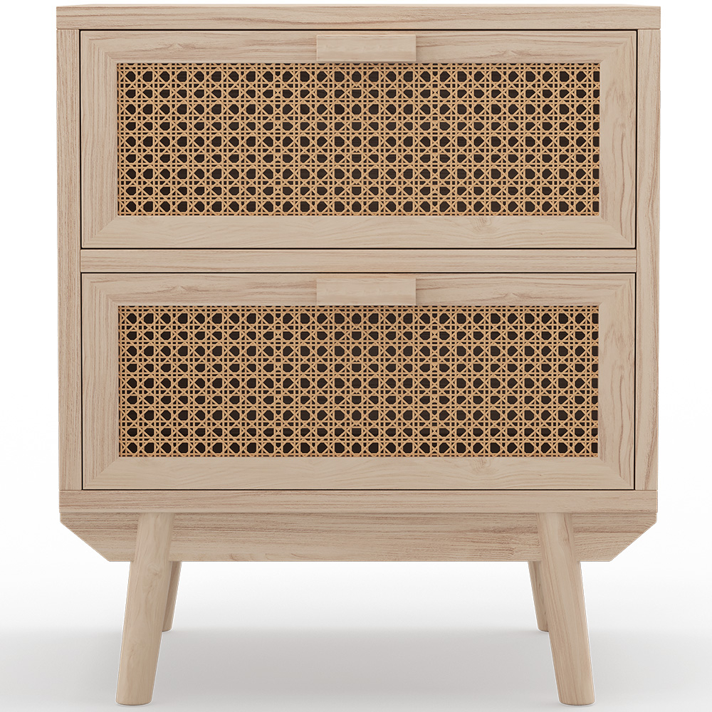  Buy Rattan Bedside Table with Drawers, Boho Bali Style - Wada Natural 60509 - in the UK