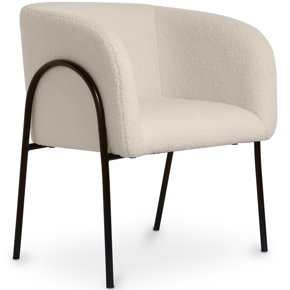  Buy Upholstered Dining Chair - White Boucle - Skye White 60547 - in the UK
