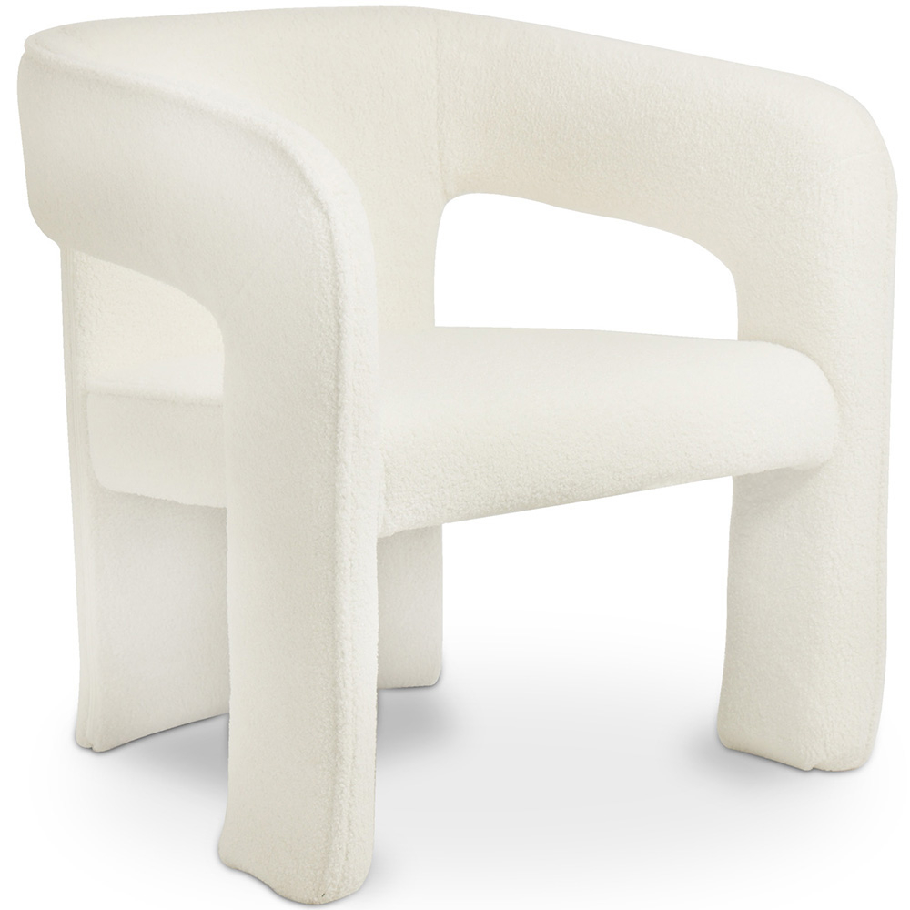  Buy Upholstered Dining Chair - White Boucle - Alexa White 60551 - in the UK