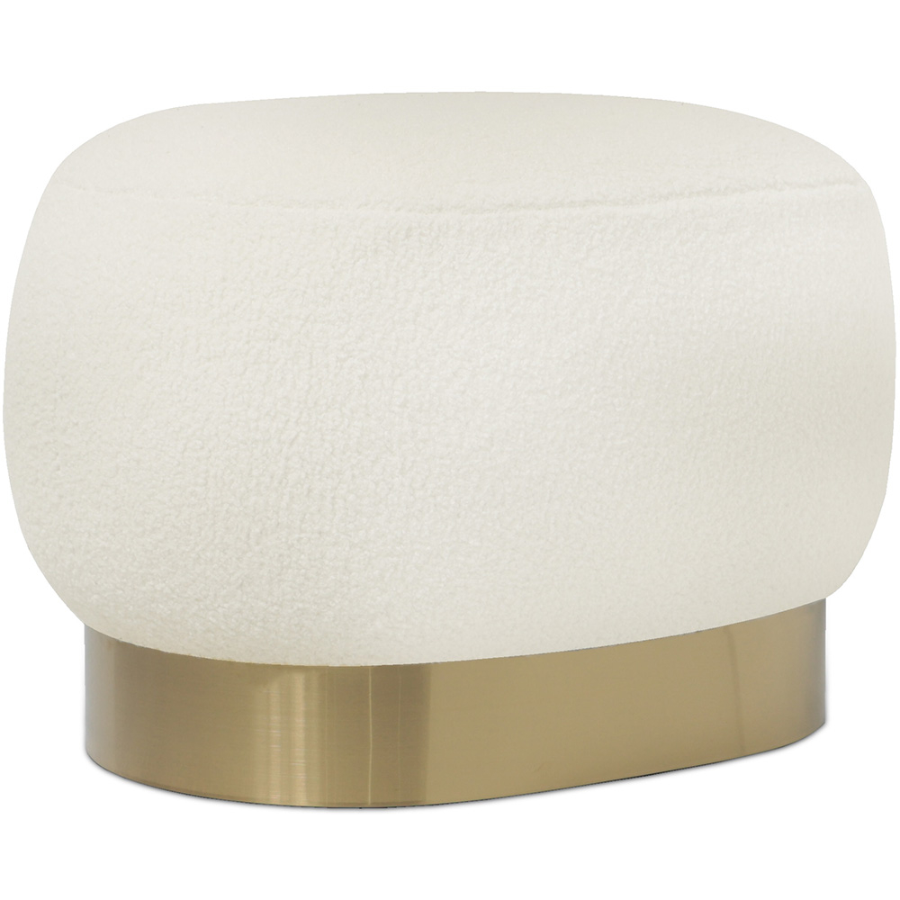  Buy Pouf Luxury Home Foot Rest - White Boucle - Premium White 60553 - in the UK