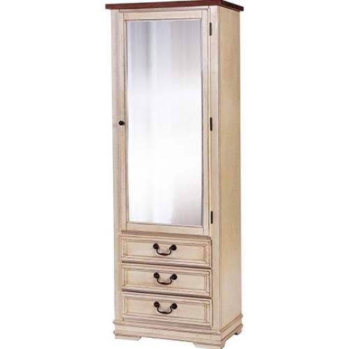  Buy Country Chic Mirror Wardrobe - Waxed Wood Beige 29250 - in the UK
