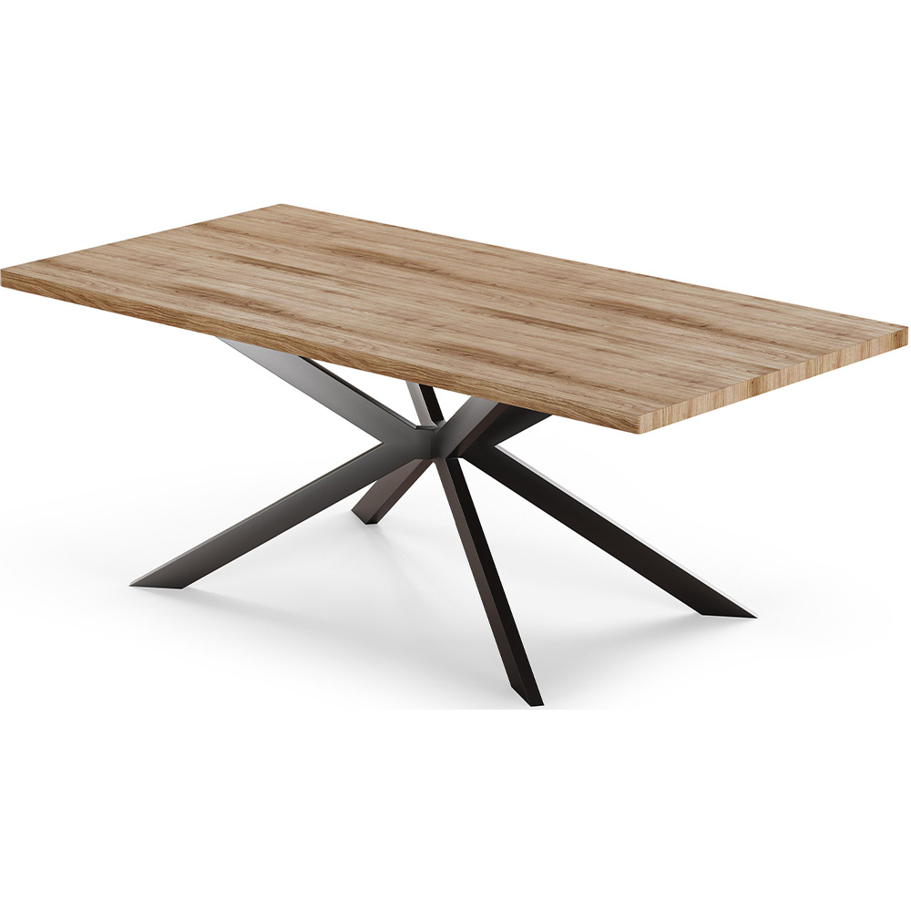  Buy Rectangular Dining Table - Industrial - Wood and Metal - Alise Natural wood 60608 - in the UK