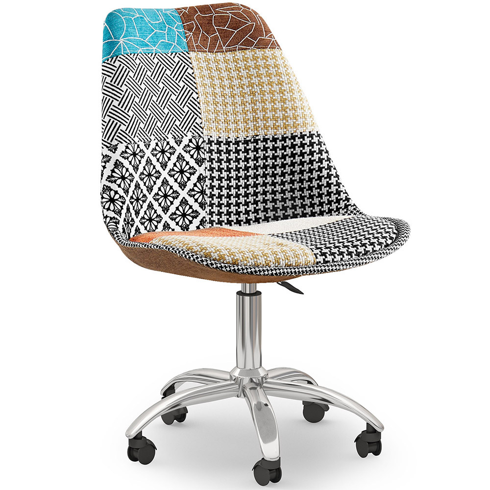  Buy  Swivel Office Chair - Patchwork Upholstery - Patty Multicolour 60623 - in the UK