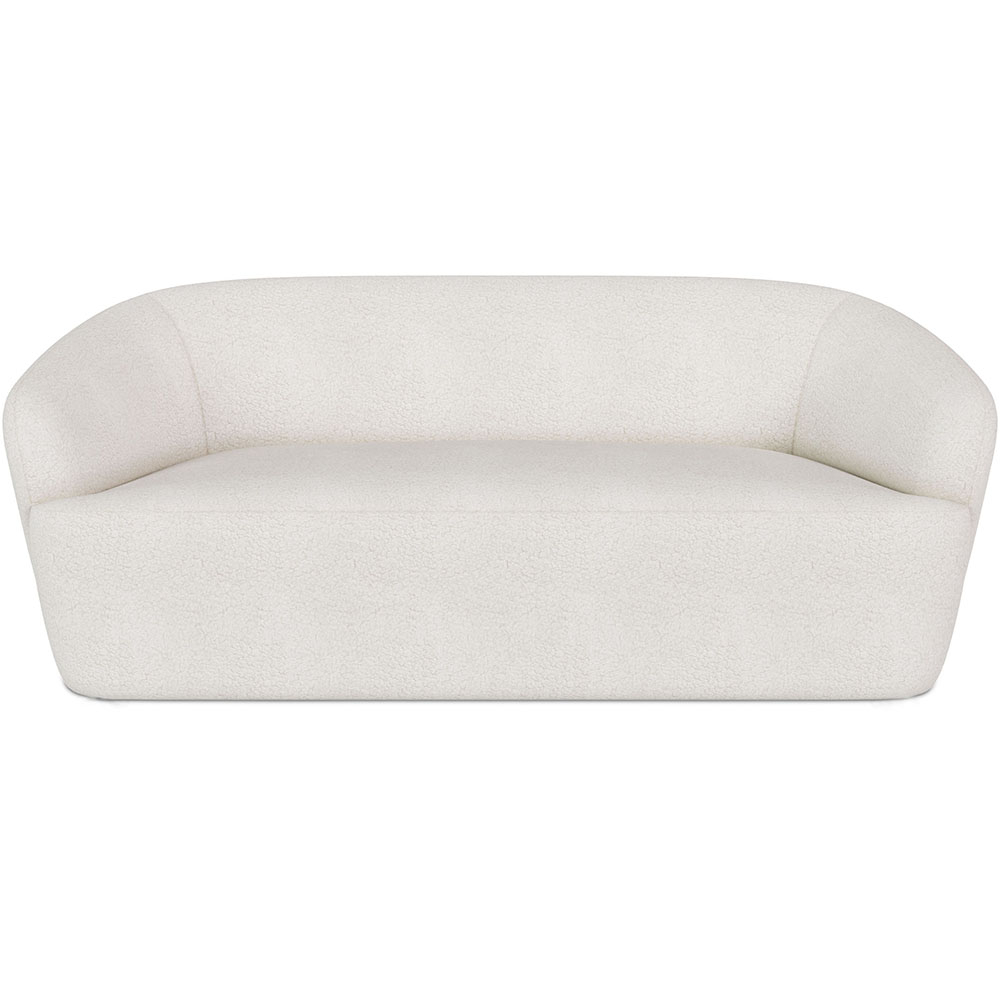  Buy Curved Sofa - 2 Seater - Boucle Fabric - Curva White 60629 - in the UK